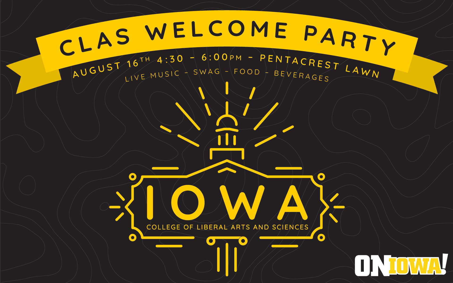 welcome party graphic