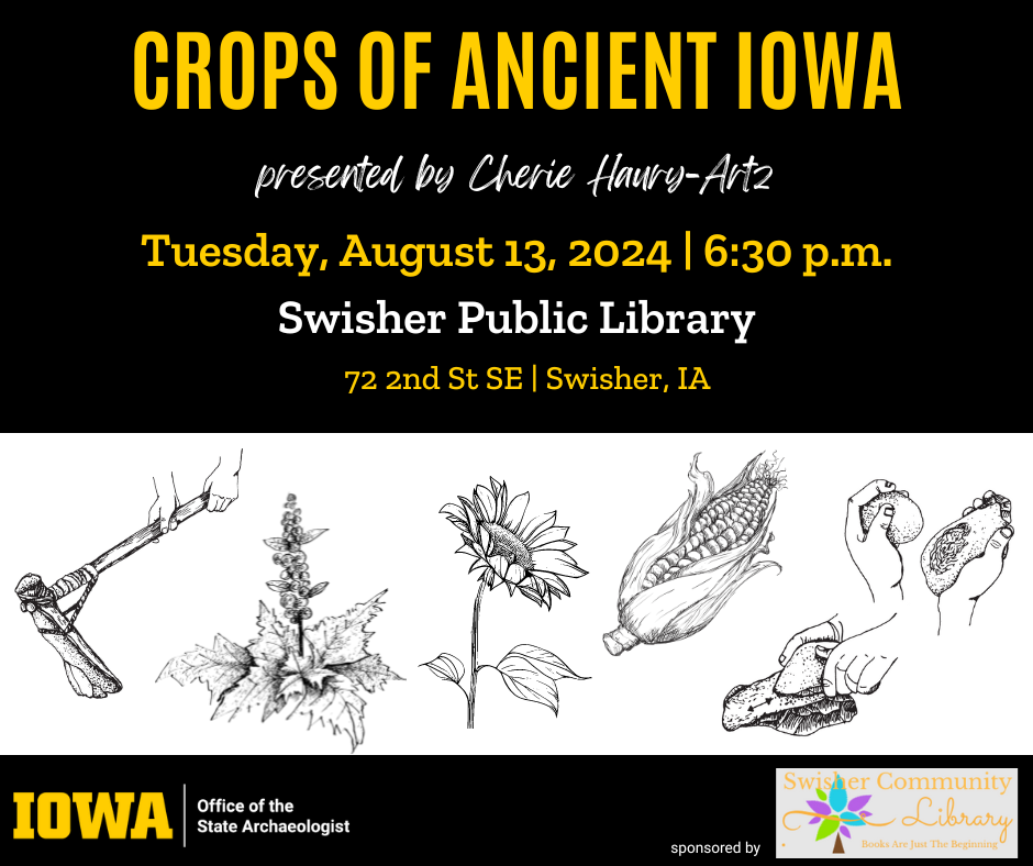 crops of ancient iowa graphic flyer
