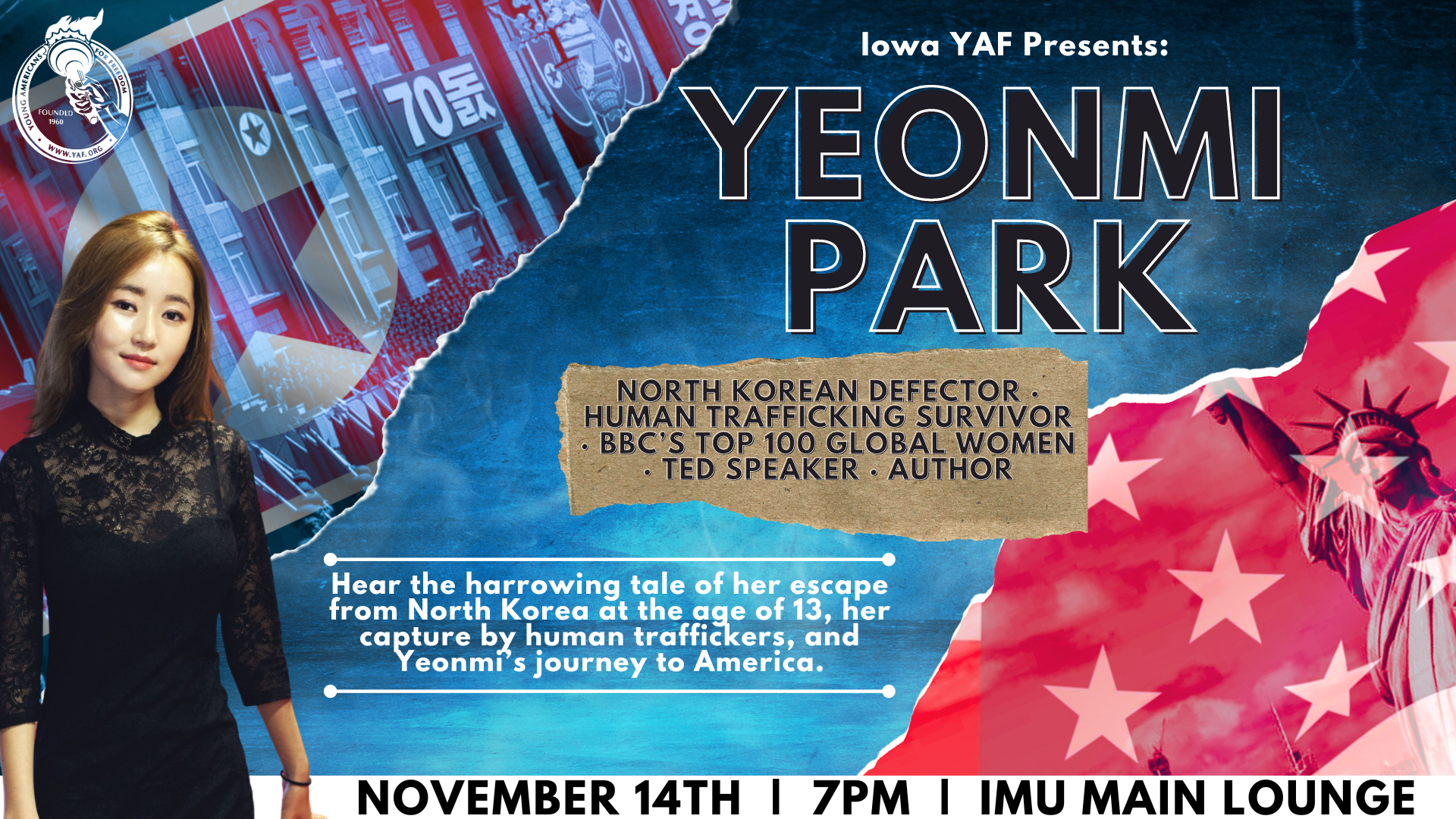 Yeonmi Park's Lecture and Q&A: A North Korean Defector's Journey promotional image