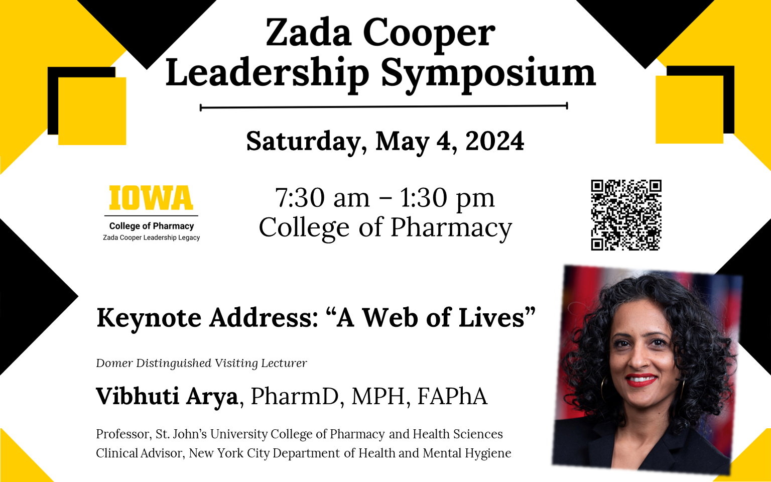 2024 UI College of Pharmacy Zada Cooper Leadership Symposium promotional image